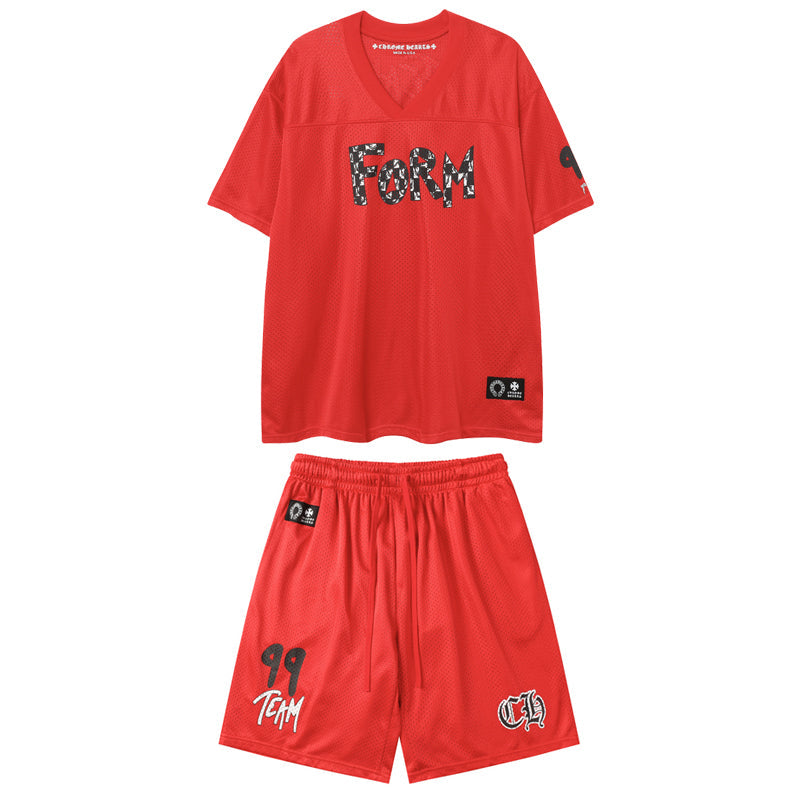 CH-Chrome Hearts T-shirt and Shorts Ice Hockey Suit set 9996
