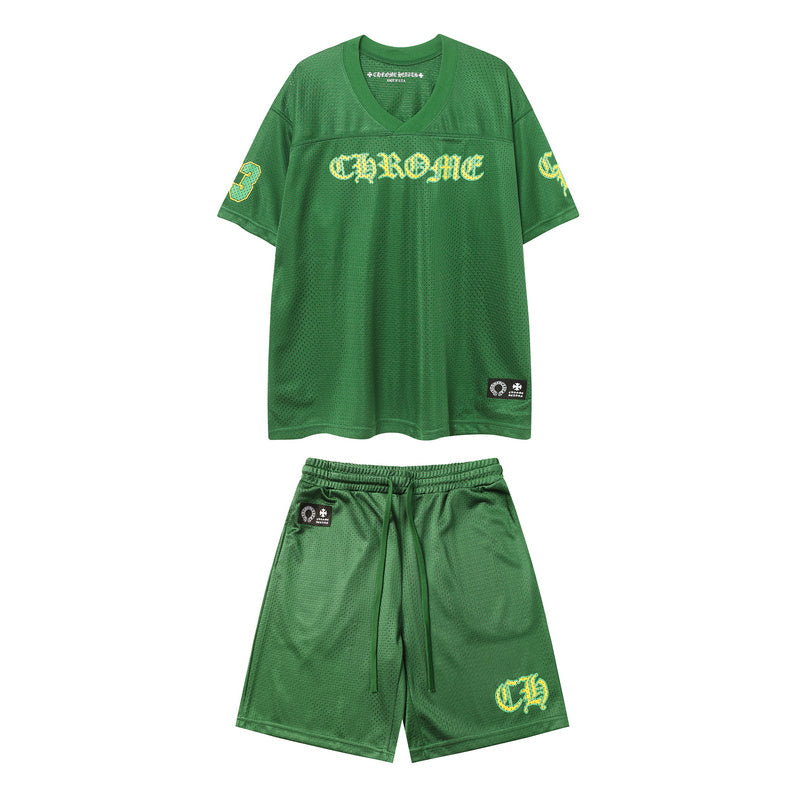 CH-Chrome Hearts T-shirt and Shorts Ice Hockey Suit set 9996