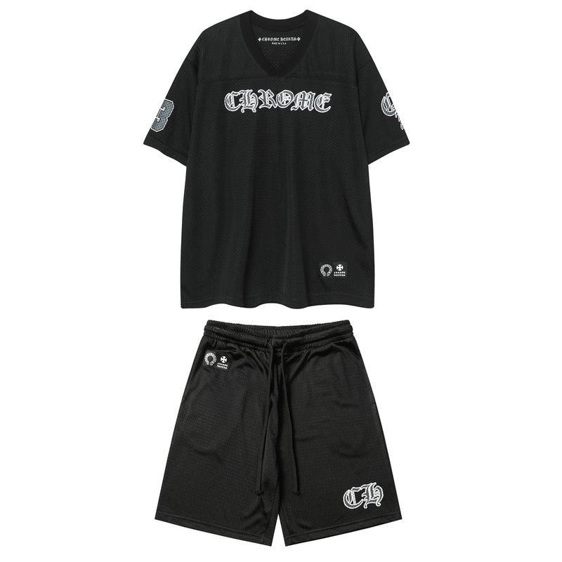 CH-Chrome Hearts T-shirt and Shorts Ice Hockey Suit set 9996