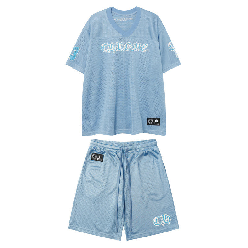 CH-Chrome Hearts T-shirt and Shorts Ice Hockey Suit set 9996