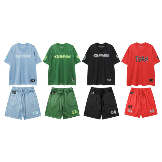 CH-Chrome Hearts T-shirt and Shorts Ice Hockey Suit set 9996